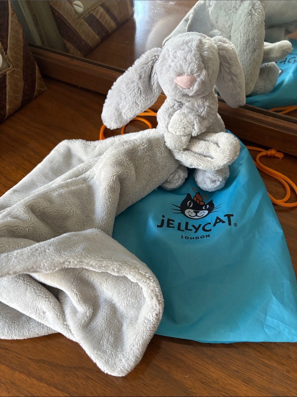 Jellycat Bashful Grey Bunny Soother